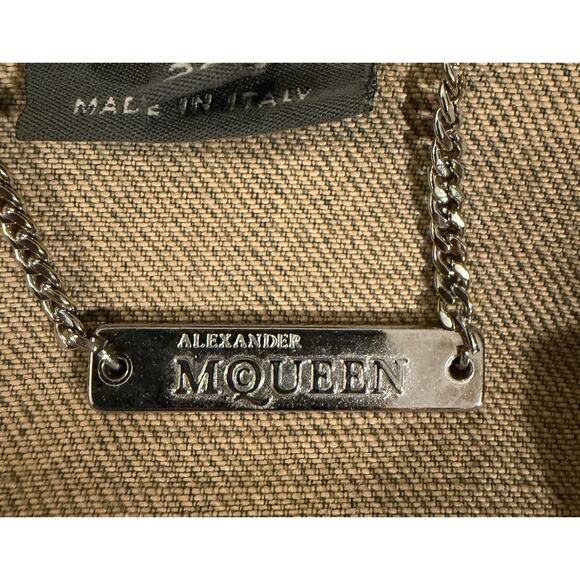 Alexander McQueen | Women’s Vintage Cropped Denim Jacket Size EU 38 / US 8 - Picture 4 of 8